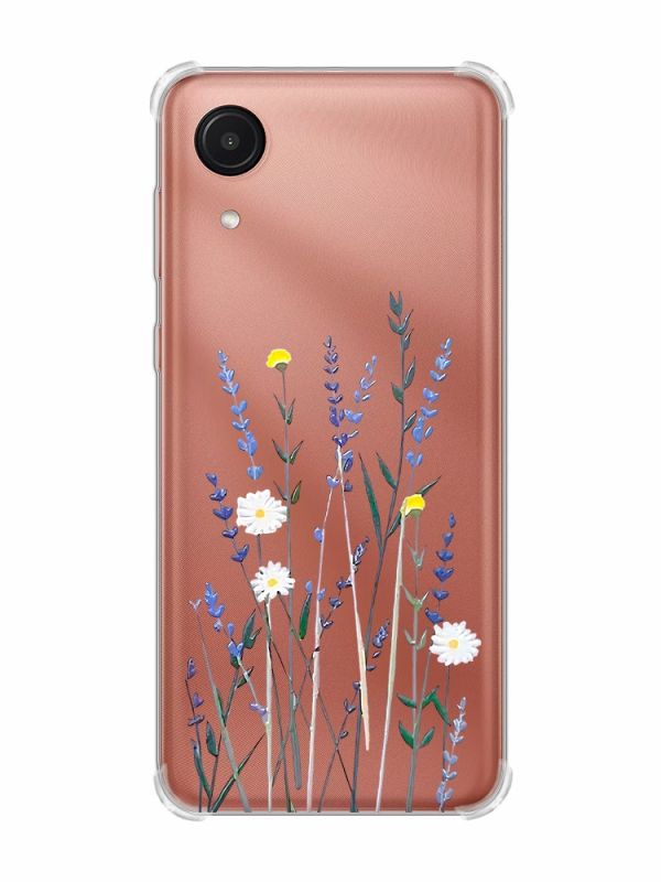 Чохол з потовщеними кутами на Samsung Galaxy A03 Core/A032 :: Польові квіти (принт 270)