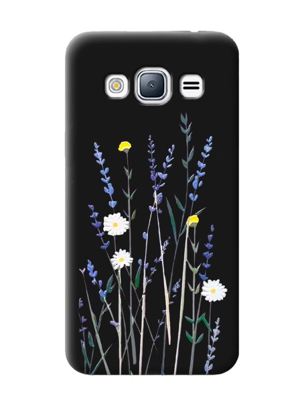 Матовий чорний чохол на Samsung Galaxy J3 / J310 :: Польові квіти (принт 270)