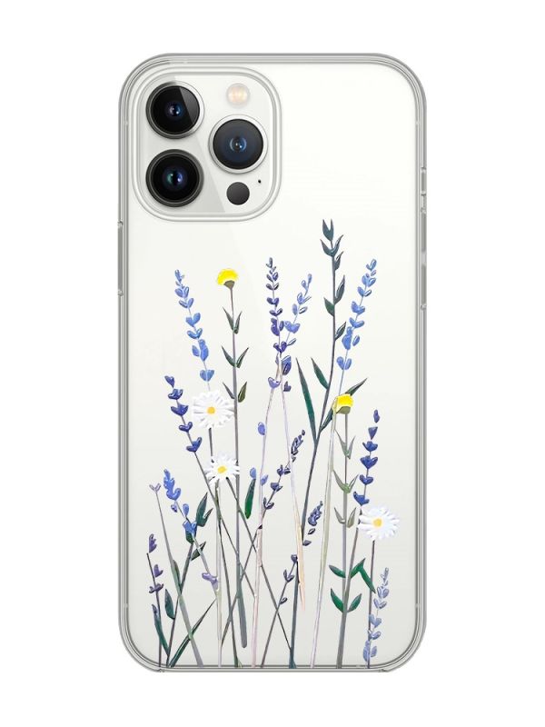 Прозорий чохол із захистом камери на iPhone 14 Pro Max :: Польові квіти (принт 270)