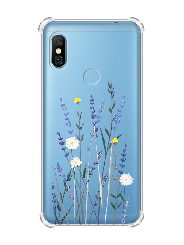 Чохол з потовщеними кутами на Xiaomi Redmi Note 6 Pro :: Польові квіти (принт 270)