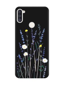 Матовий чорний чохол на Samsung Galaxy A11 :: Польові квіти (принт 270)