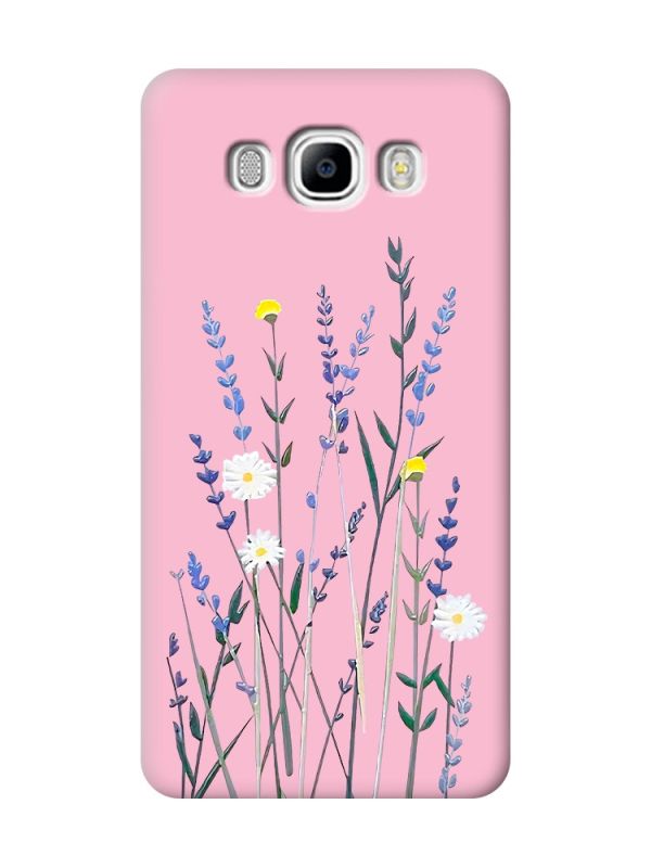Матовий рожевий чохол на Samsung Galaxy J7(2016) J710 :: Польові квіти (принт 270)