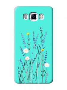 Матовий бірюзовий чохол на Samsung Galaxy J7(2016) J710 :: Польові квіти (принт 270)