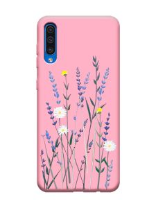 Матовий рожевий чохол на Samsung Galaxy A50 (2019) A505/A30s :: Польові квіти (принт 270)