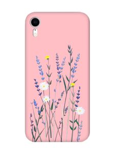 Матовий рожевий чохол на Apple iPhone XR :: Польові квіти (принт 270)