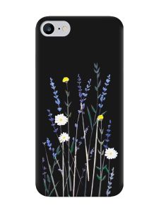 Матовий чорний чохол на iPhone 7 / 8 :: Польові квіти (принт 270)