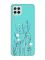 Матовий бірюзовий чохол на Samsung Galaxy M32/M22/A22 4G :: Польові квіти (принт 270)