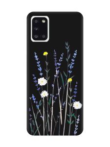 Матовий чорний чохол на Samsung Galaxy A31 :: Польові квіти (принт 270)