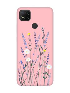 Матовий рожевий чохол на Xiaomi Redmi 9C/10A :: Польові квіти (принт 270)