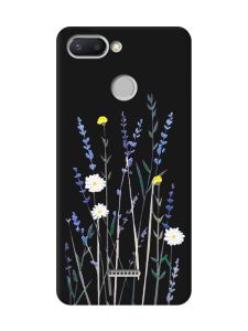 Матовий чорний чохол на Xiaomi Redmi 6 :: Польові квіти (принт 270)
