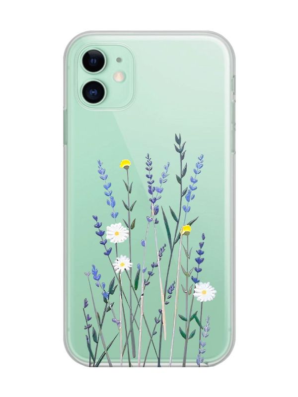Прозорий чохол на Apple iPhone 11 (6,1) :: Польові квіти (принт 270)