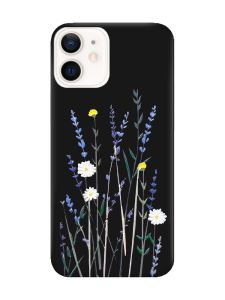 Матовий чорний чохол на Apple iPhone 12 / 12 Pro (6.1) :: Польові квіти (принт 270)