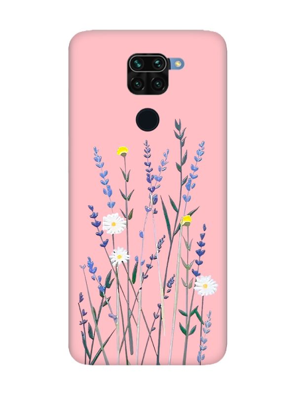 Матовий рожевий чохол на Xiaomi Redmi Note 9 :: Польові квіти (принт 270)