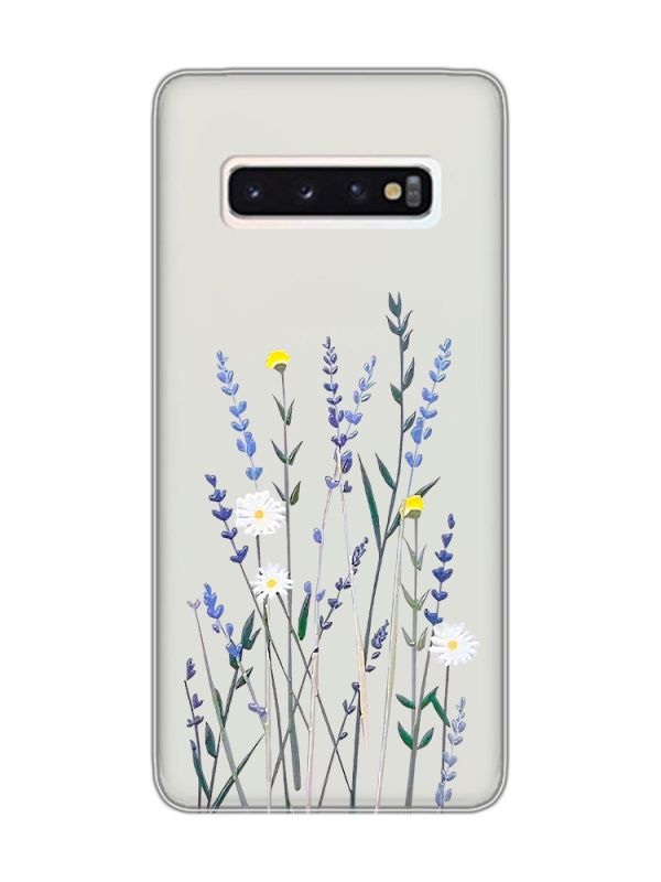 Прозорий чохол на Samsung Galaxy S10 :: Польові квіти (принт 270)