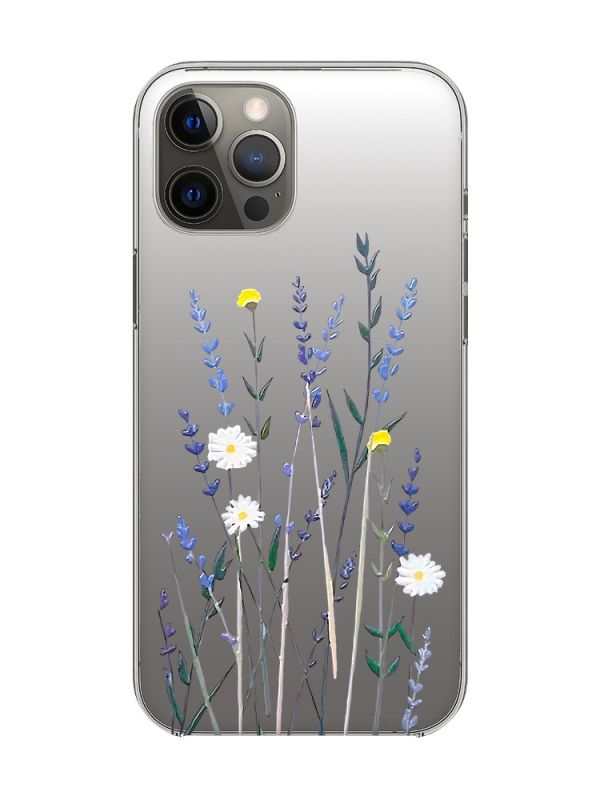 Прозорий чохол на iPhone 12 Pro Max :: Польові квіти (принт 270)