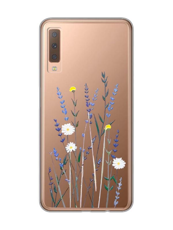 Прозорий чохол на Samsung Galaxy A7(2018) A750 :: Польові квіти (принт 270)