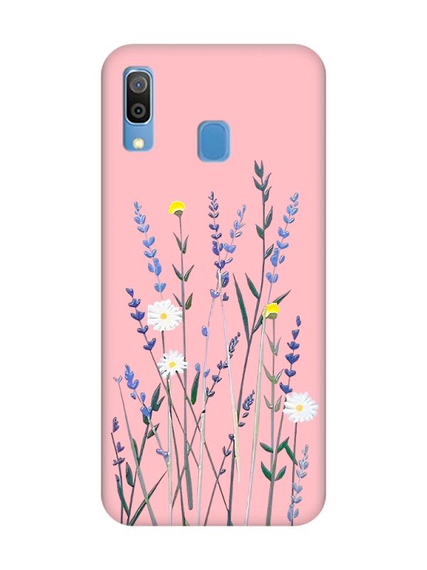 Матовий рожевий чохол на Samsung Galaxy A30 (2019) / A20 (2019) :: Польові квіти (принт 270)