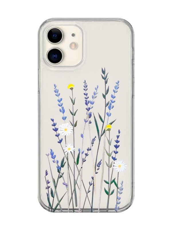 Прозорий чохол на iPhone 12 mini :: Польові квіти (принт 270)