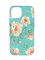 Матовий бірюзовий чохол на Apple iPhone 12 Pro Max :: Квіти пастельні (принт 277)