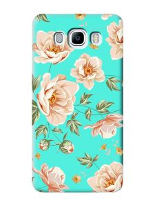 Матовий бірюзовий чохол на Samsung Galaxy J7(2016) J710 :: Квіти пастельні (принт 277)