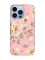 Матовий рожевий чохол на Apple iPhone 13 Pro Max :: Квіти пастельні (принт 277)