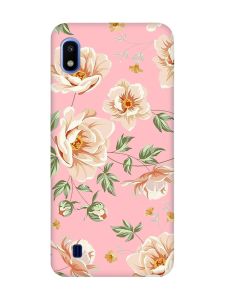 Матовий рожевий чохол на Samsung Galaxy A10 (2019) A105 :: Квіти пастельні (принт 277)