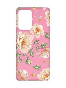 Матовий рожевий чохол на Samsung Galaxy A52 :: Квіти пастельні (принт 277)