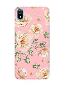 Матовий рожевий чохол на Xiaomi Redmi 7A :: Квіти пастельні (принт 277)
