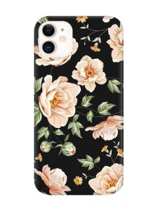 Матовий чорний чохол на Apple iPhone 11 (6.1) :: Квіти пастельні (принт 277)
