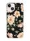 Матовий чорний чохол на Apple iPhone 14 :: Квіти пастельні (принт 277)