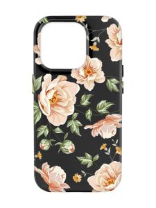 Матовий чорний чохол на Apple iPhone 14 Pro Max :: Квіти пастельні (принт 277)