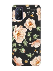 Матовий чорний чохол на Oppo A52/A72/A92 :: Квіти пастельні (принт 277)