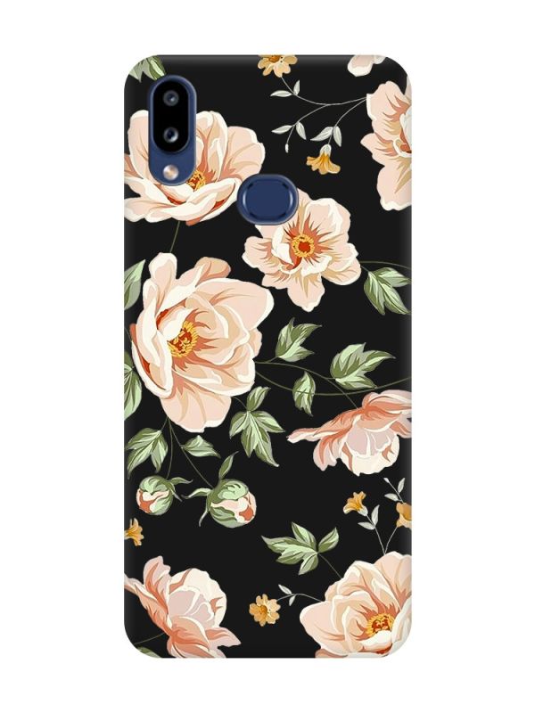 Матовий чорний чохол на Samsung Galaxy A10ѕ A107 :: Квіти пастельні (принт 277)