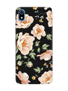 Матовий чорний чохол на Xiaomi Redmi 7A :: Квіти пастельні (принт 277)
