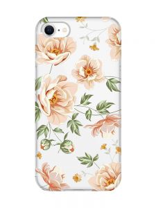 Прозорий чохол для iPhone 7, 8 :: Квіти пастельні (принт 277)