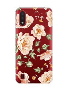 Прозорий чохол для Samsung Galaxy A01 :: Квіти пастельні (принт 277)