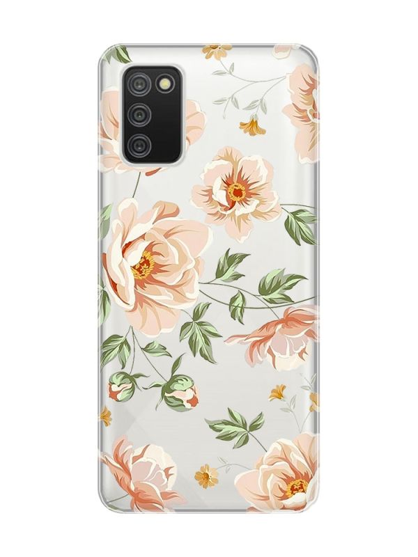 Прозорий чохол для Samsung Galaxy A02s :: Квіти пастельні (принт 277)