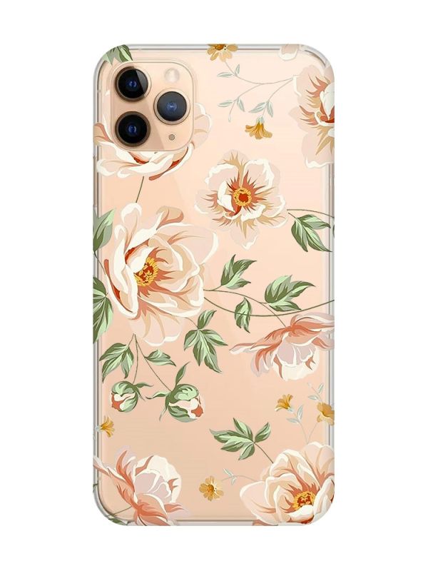 Прозорий чохол на iPhone 11 Pro Max (6,5) :: Квіти пастельні (принт 277)