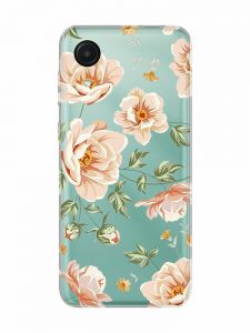 Прозорий чохол на Samsung Galaxy A03 Core / A032 :: Квіти пастельні (принт 277)