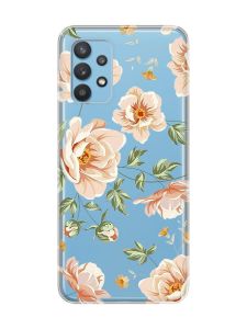 Прозорий чохол на Samsung Galaxy A32 :: Квіти пастельні (принт 277)
