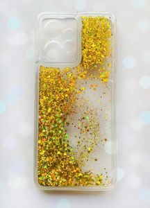 Чохол з плаваючими блискітками Xiaomi Redmi Note 12 4G Золотий