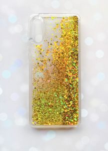 Чохол з плаваючими блискітками Samsung Galaxy A02 / A022 (2021) Золотий