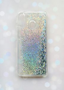 Чохол з плаваючими блискітками для Samsung Galaxy А30 (2019) А305 / A20 Срібний