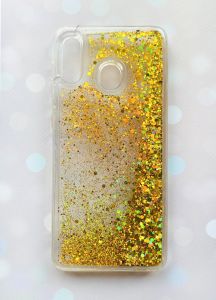 Чохол з плаваючими блискітками для Samsung Galaxy А30 (2019) А305 / A20 Золотий