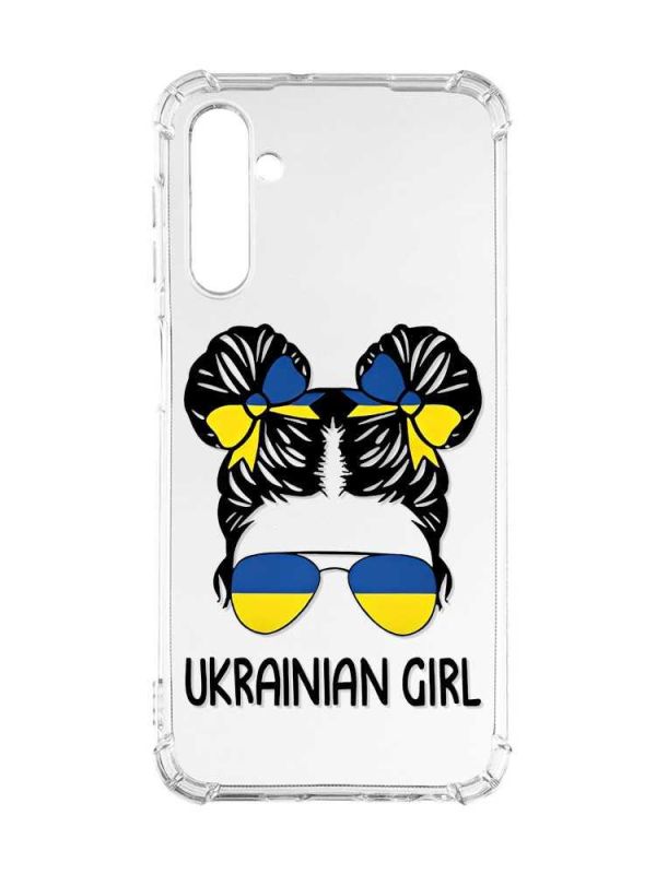 Чохол з потовщеними кутами на Samsung Galaxy A24 (A245) 4G :: Українська дівчина (патріотичний принт 113)