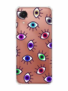 Чохол з потовщеними кутами на Samsung Galaxy A03 Core/A032 :: Різнокольорові очі (принт 336)