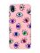 Матовий рожевий чохол на Xiaomi Redmi 7A :: Різнокольорові очі (принт 336)