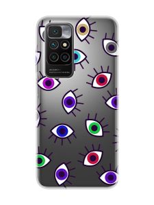 Прозорий чохол на Xiaomi Redmi 10 :: Різнокольорові очі (принт 336)