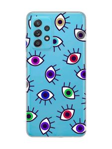Прозорий чохол на Samsung Galaxy A52 :: Різнокольорові очі (принт 336)