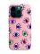 Матовий рожевий чохол на Apple iPhone 14 Pro :: Різнокольорові очі (принт 336)